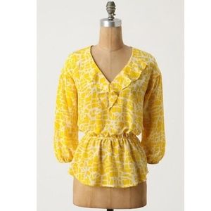 Anthropologie Girls From Savoy Sunny Safari Top